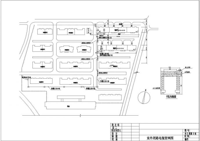 小区外网闭路电视线路图(含主要材料表)_图1