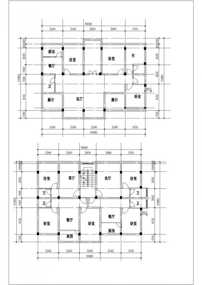 义乌某4层加阁楼框架结构住宅施工图_图1
