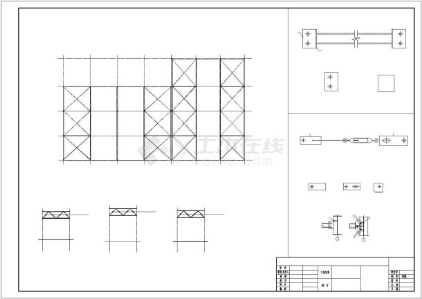 独立基础钢框架结构综合市场结构设计施工图-图二