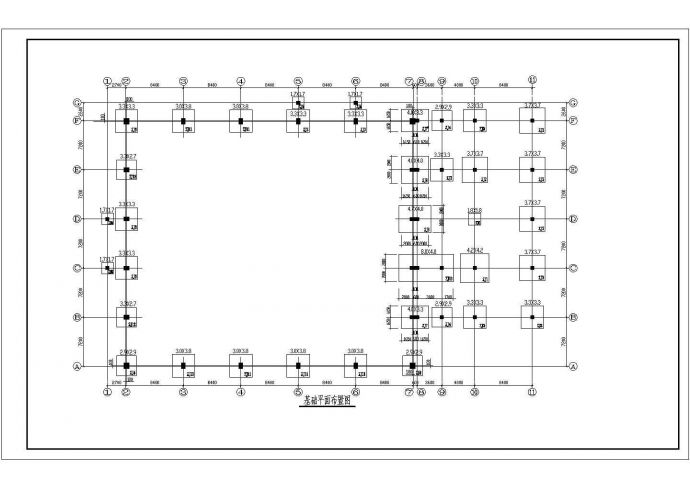 某三层框架36米跨体育馆结构设计图_图1