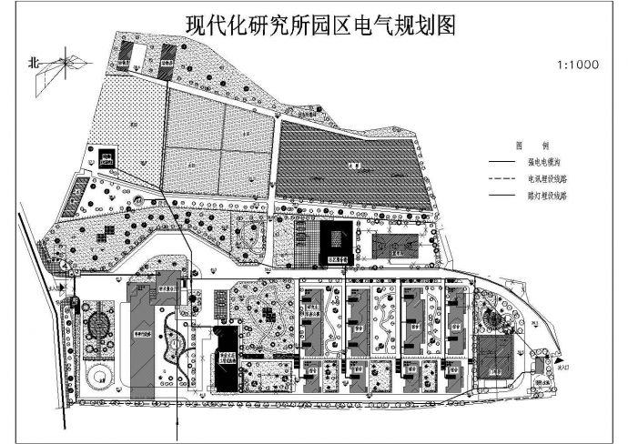 现代化研究所园区电气规划图（含图例）_图1