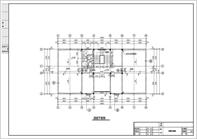 某1236.3平方米三层框架办公楼建筑结构图纸及PKPM电子计算书_图1