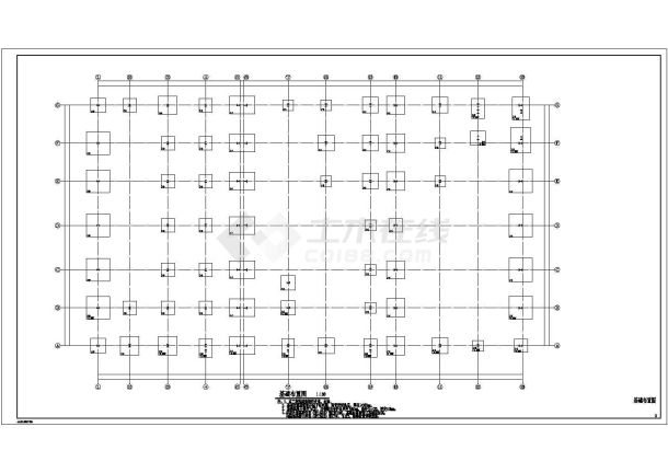 独立基础单层钢框架结构4S店结构设计施工图-图一