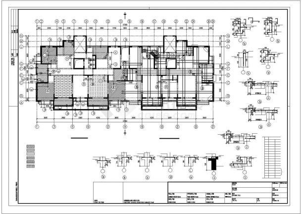 上海某工业园配套十一层剪力墙商品用房结构图-图一