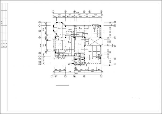 厦门市某度假村2层框架结构独栋别墅结构设计CAD图纸_图1