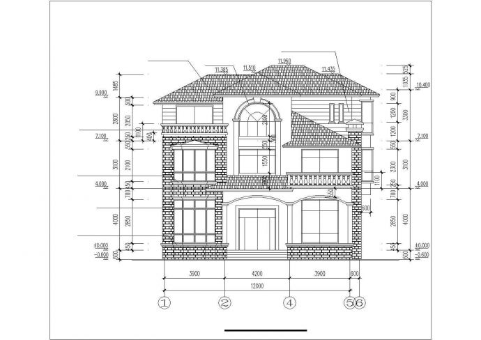 某地市新农村三层别墅建筑设计施工图纸_图1