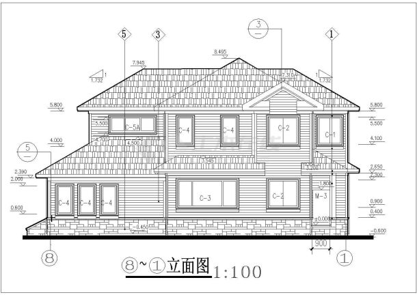 某地休闲新颖二层实用小洋楼建筑图纸-图一