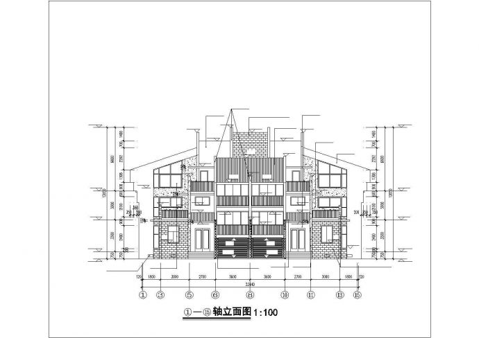 某市双拼现代别墅建筑设计施工图纸_图1