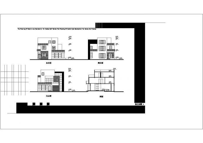 现代风格三层带玄关精美别墅建筑设计图_图1