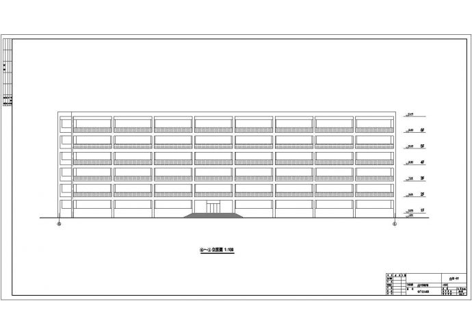 某六层框架结构教学楼建筑设计方案图纸_图1