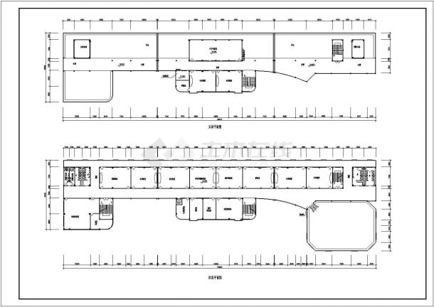 某四层框架结构中学教学楼建筑设计方案图纸-图二