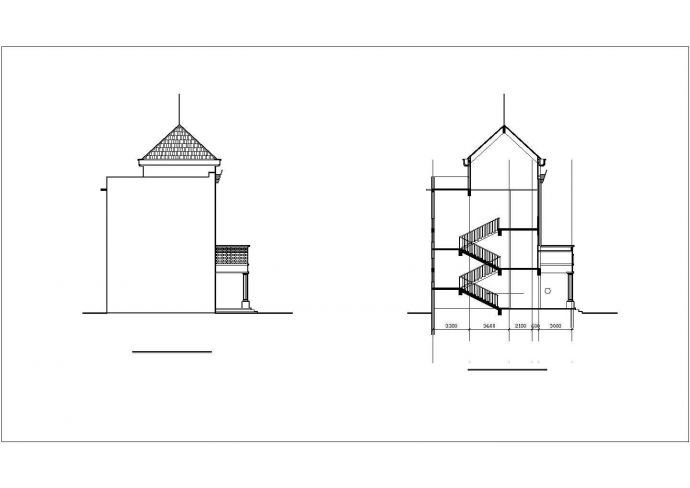 江苏某三层框架结构学校教学楼设计方案图纸_图1