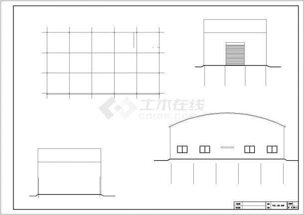 拱形轻钢结构加工厂房结构施工图（独立基础）-图二