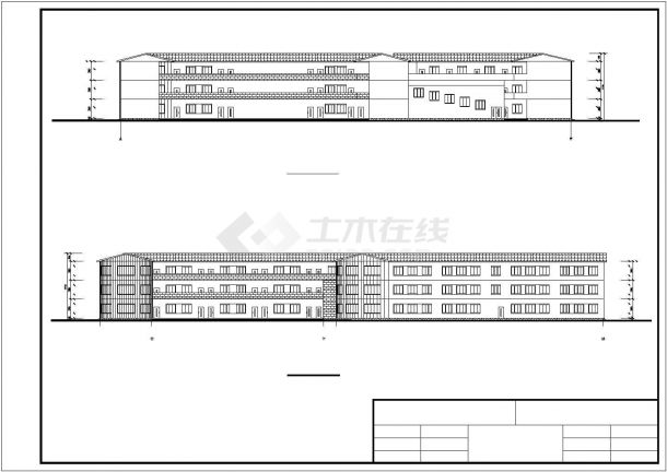 [邵阳]某三层教学楼建筑方案毕业设计全套图纸-图二