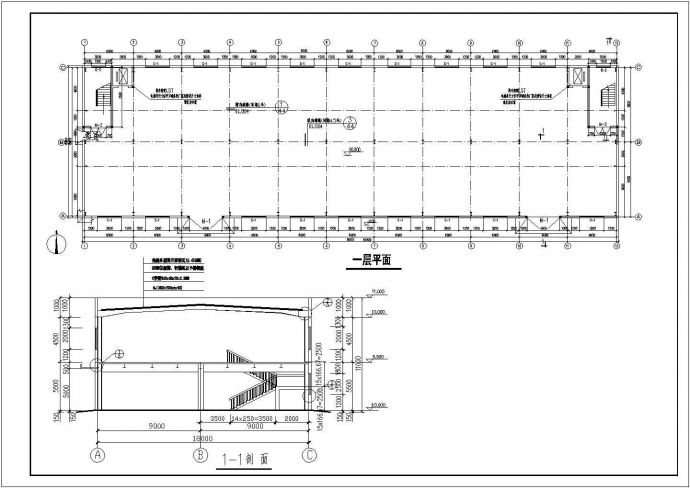 二层独立基础全钢框架厂房结构施工图_图1