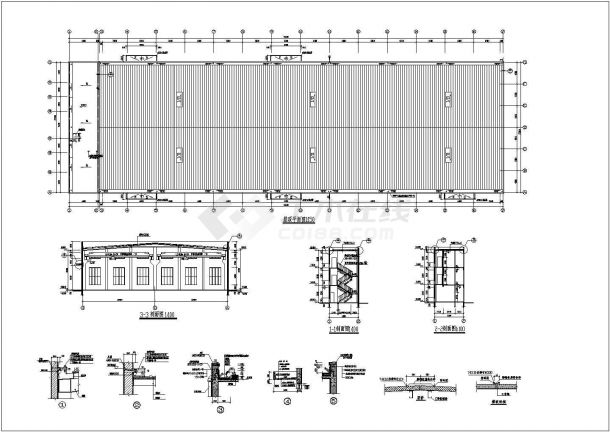 混凝土柱钢屋架厂房结构施工图（独立基础）-图二