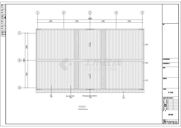 12米跨钢结构厂房建筑结构施工图（7度抗震）-图一