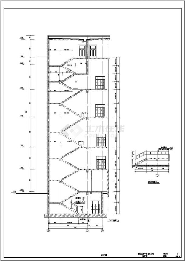 浙江某公司体育馆框架建筑和结构全套施工图纸-图一