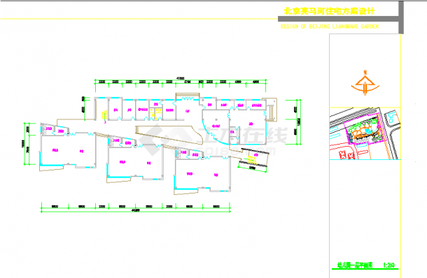 江南某地小型幼儿园建筑施工图（共2张）-图一