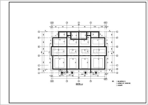 两层条形基础砌体结构住宅结构设计施工图（6度抗震）-图一