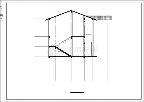 两层独立基础砖混别墅结构施工图（7度抗震）-图二
