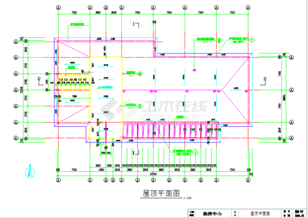 某地区大型洗浴中心全套建筑设计图纸-图二