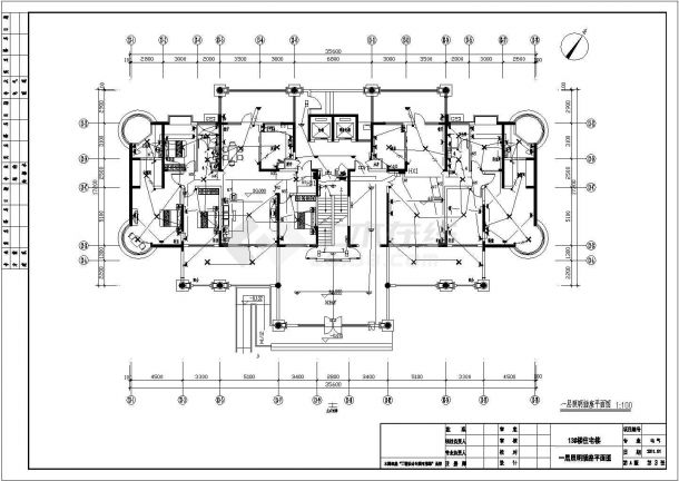[山东]45112.31㎡小区住宅楼电气施工全套图纸（3栋高层、地下室）-图一