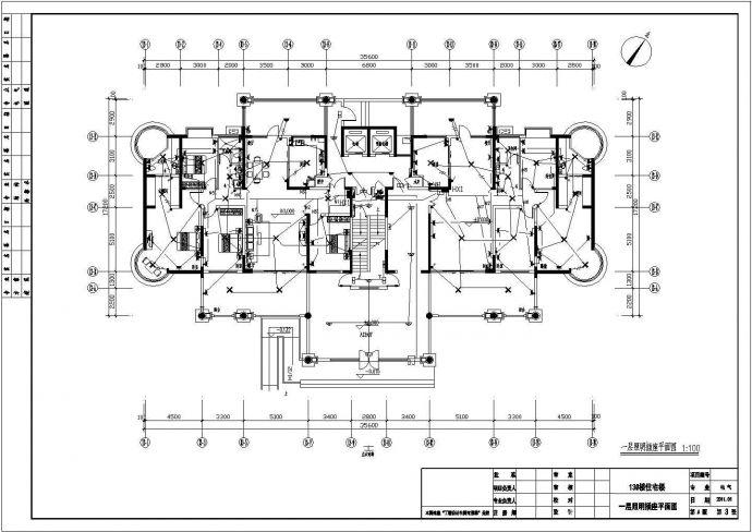 [山东]45112.31㎡小区住宅楼电气施工全套图纸（3栋高层、地下室）_图1