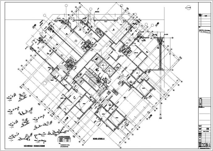 [四川]36层高档小区住宅楼全套给排水图纸（8栋、地下室）_图1