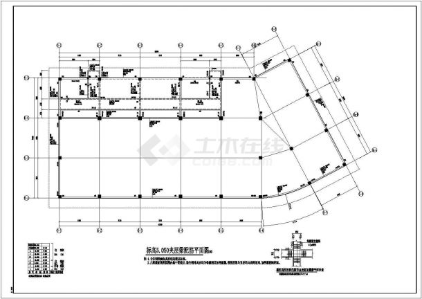 四层桁架基础体育馆结构设计施工图（7度抗震）-图二