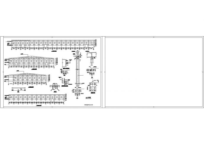 单层独立基础门式刚架厂房结构施工图（结构最大跨度20米）_图1