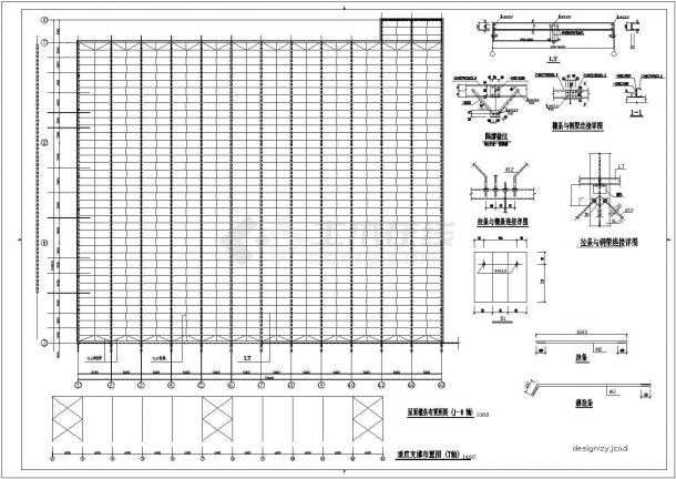 单层独立基础门式刚架厂房结构施工图（结构最大跨度20米）-图二