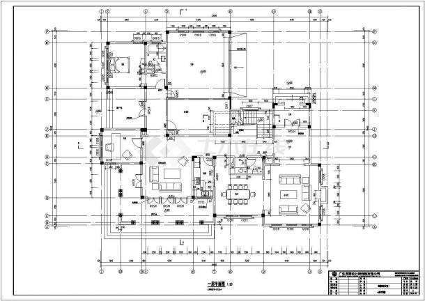 美式风格豪华中空全套二层别墅建筑设计图（含结构+水电）-图二