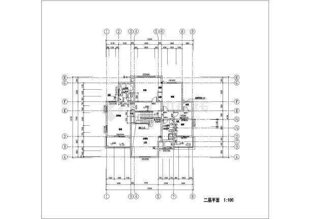 美式风格大方私人二层别墅建筑方案图-图二