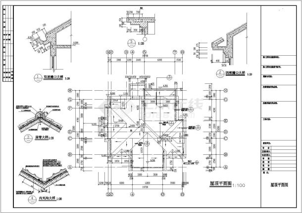 美式带双车库框架别墅建筑设计图纸-图二