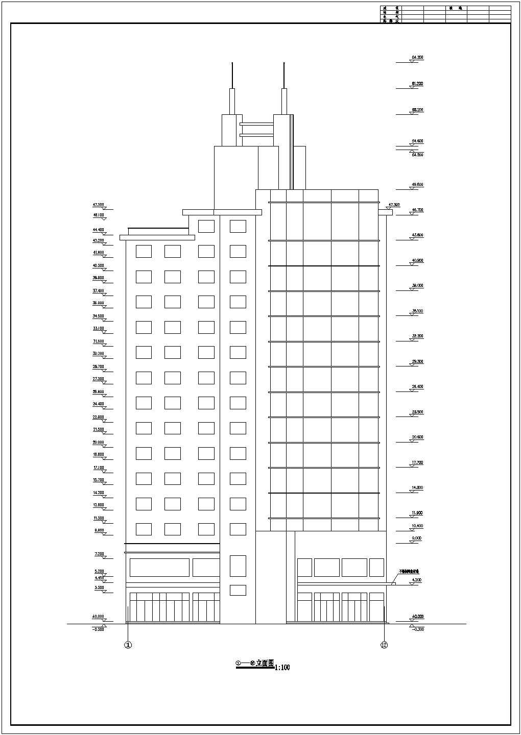某办公大厦设计施工图（共16张）