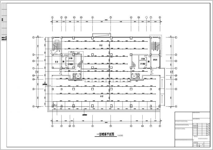 某高层商住楼建筑给排水系统设计平面图纸_图1