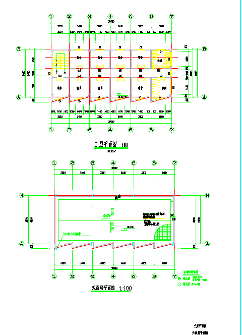 某学校宿舍综合楼建筑设计施工图纸-图二