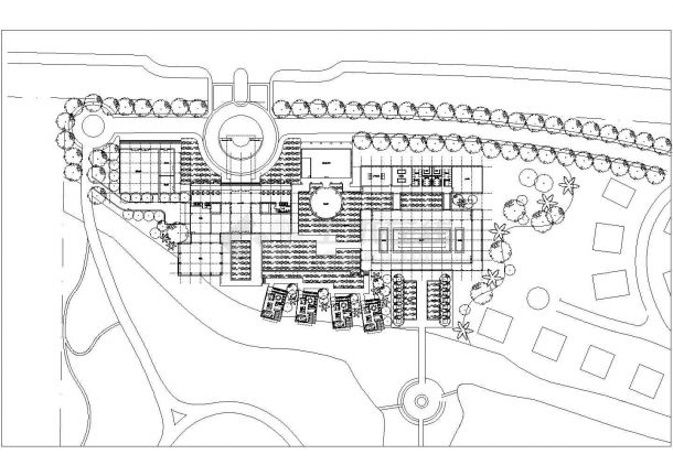 某两层大型会所建筑设计图纸（全集）-图一
