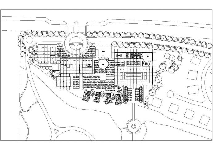 某两层大型会所建筑设计图纸（全集）_图1