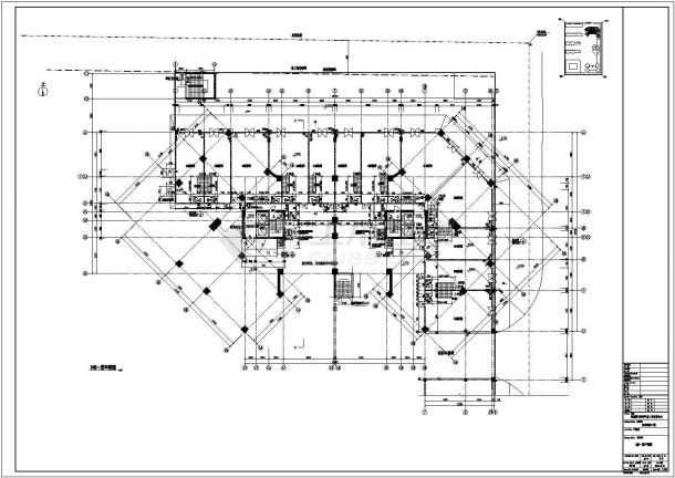 某高层办公楼建筑设计图纸（共11张）-图二