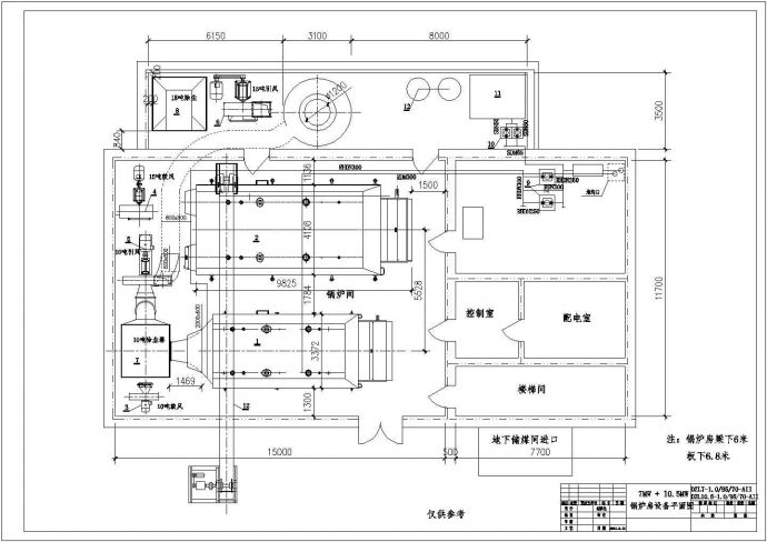 某地区某大商城锅炉房设计施工图纸_图1