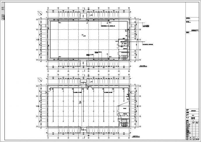 [葫芦岛]某单层成片厂房电气施工图纸（二级负荷）_图1