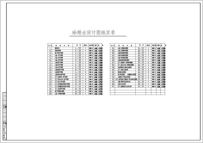 武汉某39638平米高层综合楼给排水图纸_图1