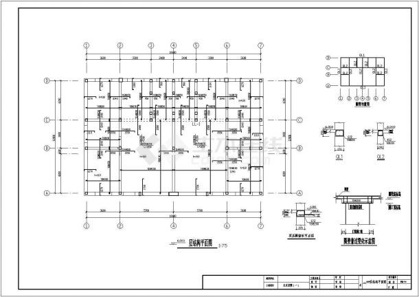 二层条形基础砖混别墅结构设计施工图（8度抗震）-图一