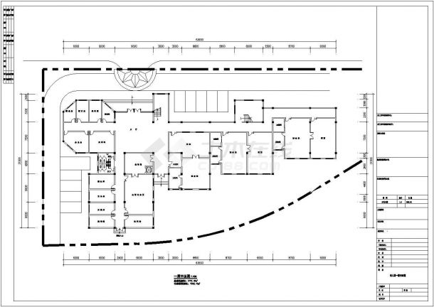 2793.49㎡某三层十二班幼儿园建筑方案图-图一