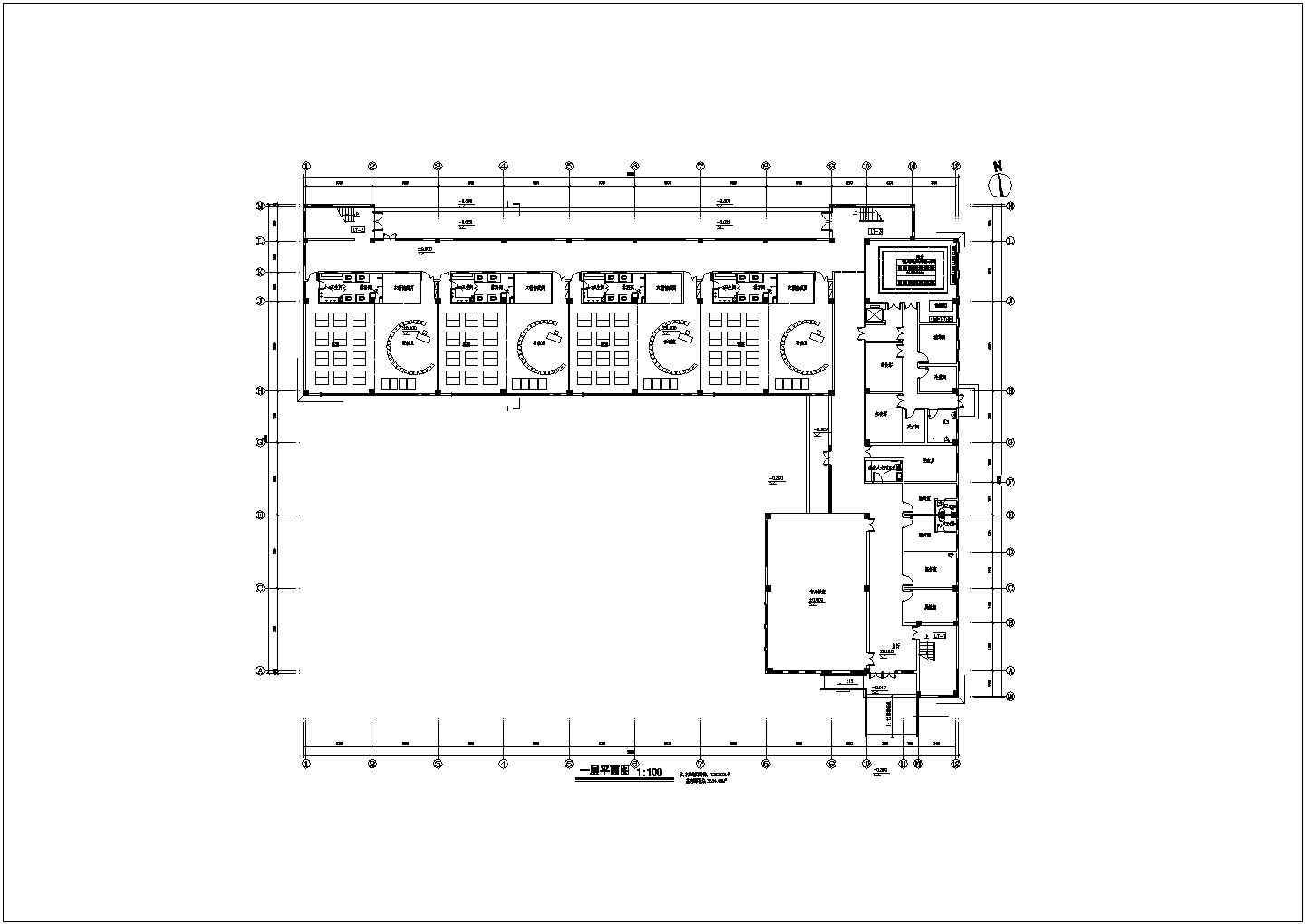 3334.46㎡某三层十二班幼儿园建筑方案图