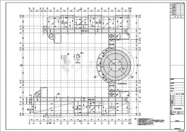 【杭州】某四层框架结构桩基础幼儿园结构设计施工图-图二
