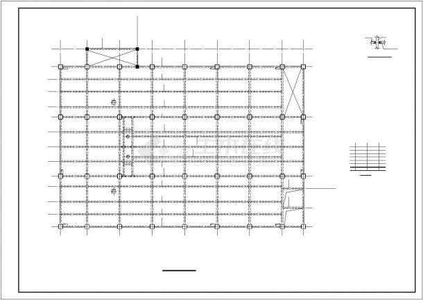 某6层框架厂房结构设计CAD布置图-图一