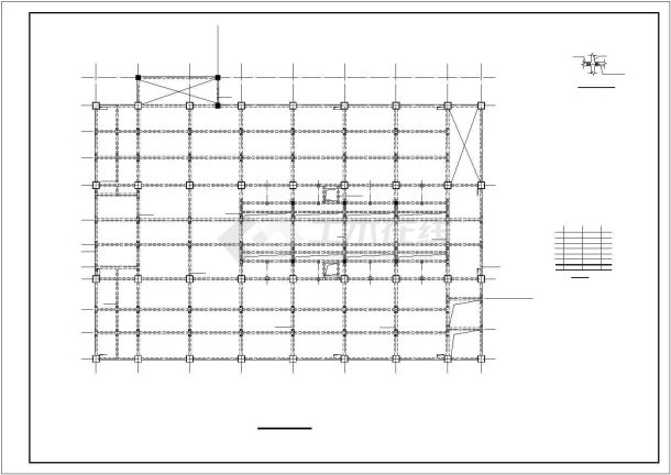 某6层框架厂房结构设计CAD布置图-图二